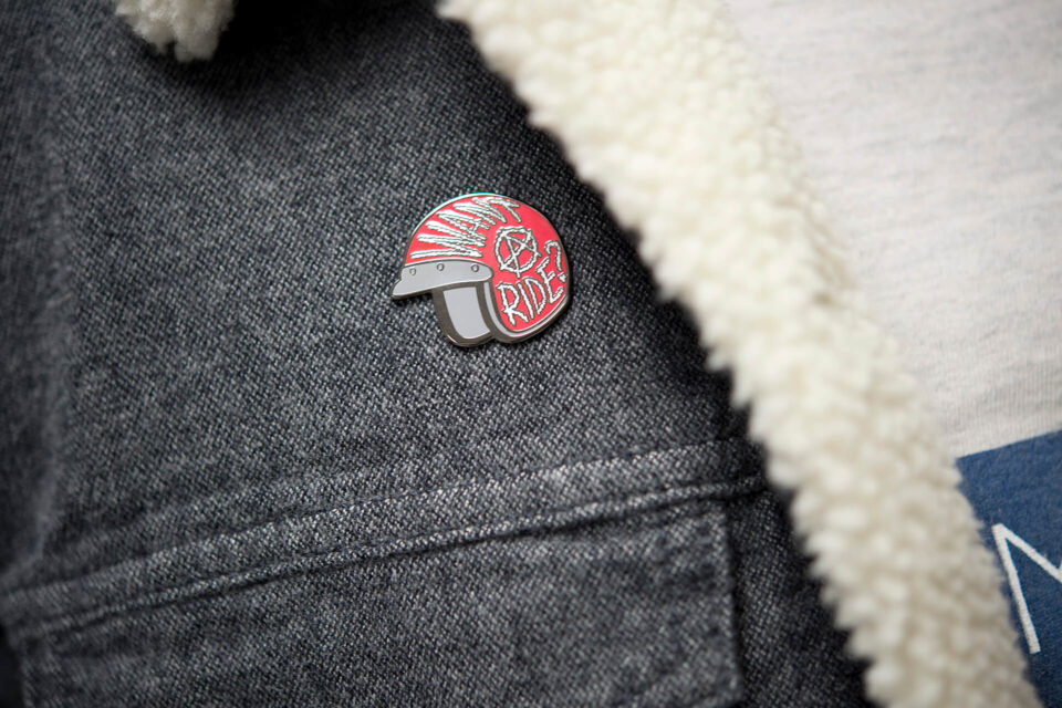 Herald Helmet Pin Badge