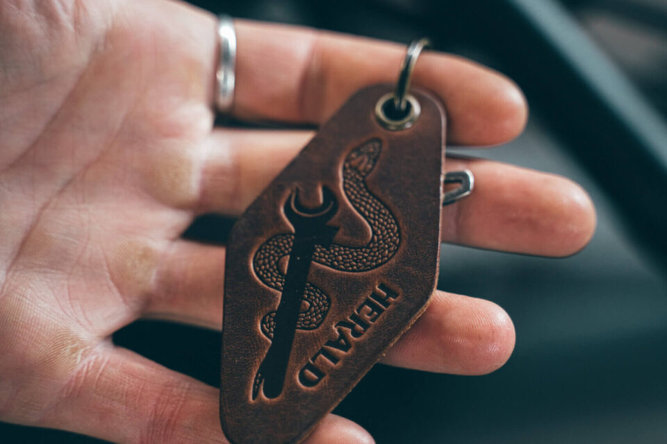 Snake Leather Keyring