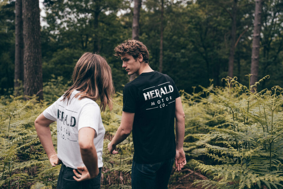 Herald Brand Logo Tee - Black - Image 4