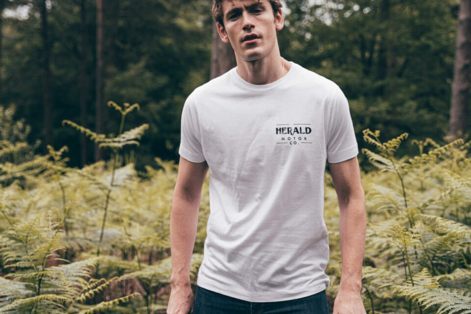 Herald Brand Logo Tee - White - Image 2